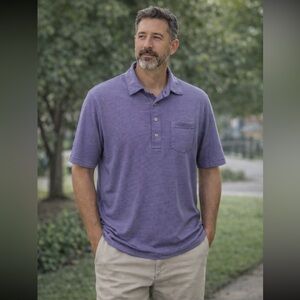 Peter Millar Striped Blue White cotton Polo Shirt XL